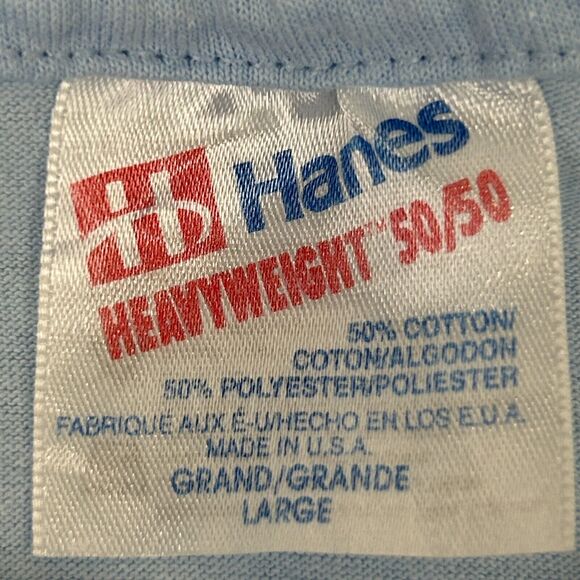 Vintage GMS Science Club T Shirt Mens Large Scientist School 90s USA Made Blue - Picture 7 of 8